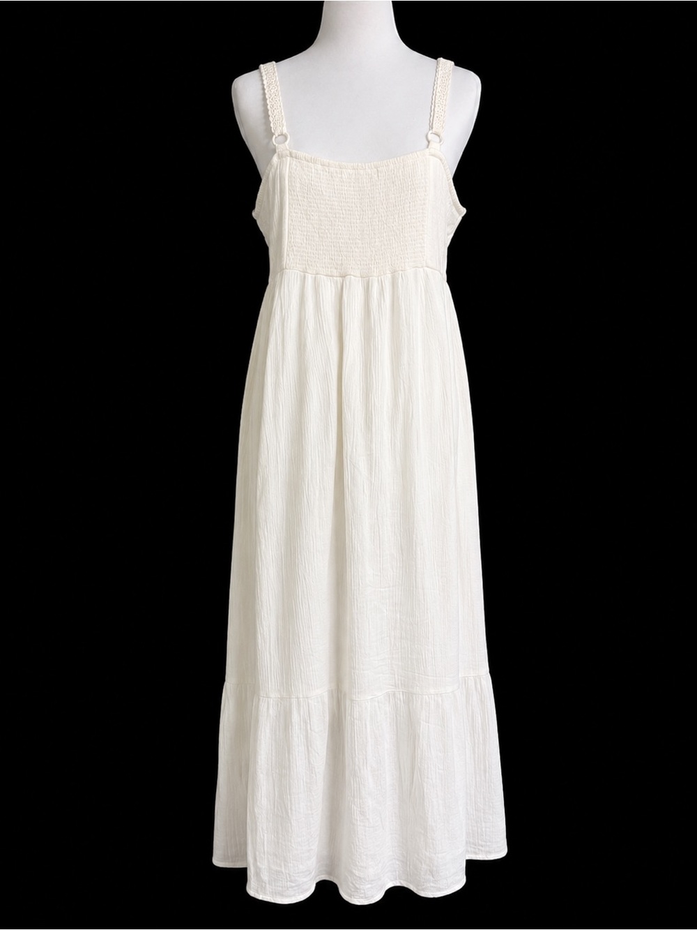 LC Lauren Conrad Ivory Waffle-Knit maxi dress xl - Picture 4 of 15